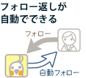 フォロー返しが自動でできる